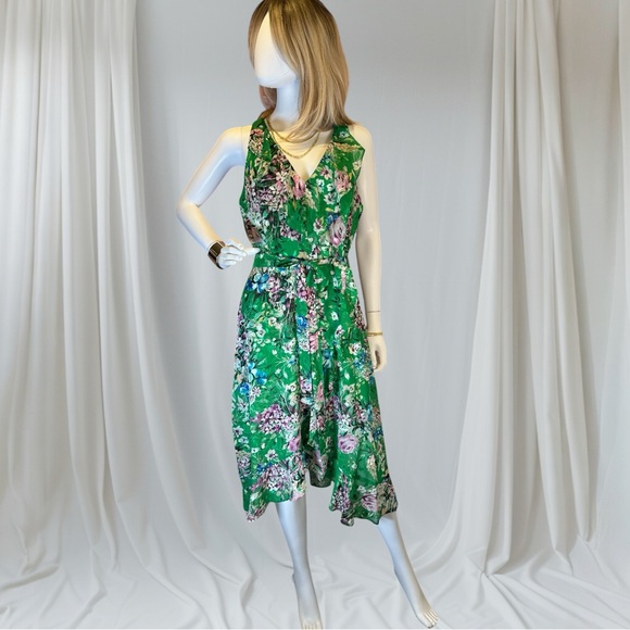 Kensie Green Halter Midi Sundress - Picture 1 of 8
